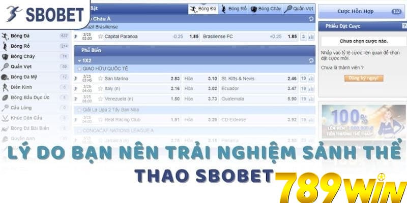 Những ưu điểm làm nên thương hiệu Sbobet 789Win